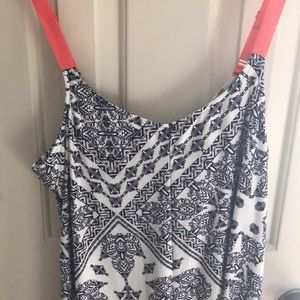 Navy and white dress